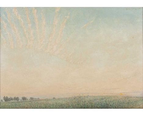 Charles Sykes (1875-1950)'The Fingers over Drayton, Berks', signed and dated 1940, oil on board, 34 x 48cm Prov: Memorial Exh