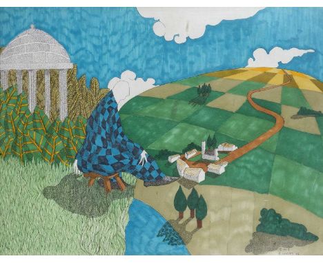 K * Horsley (20th century)Admiring the view, signed, dated '46 and inscribed '2 in 1', watercolour, 42 x 55cm