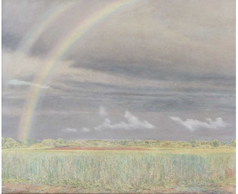  Charles Sykes (1875-1950)The Rainbow, 1944, signed, oil on board, 47.5 x 58cm Prov: Memorial Exhibition: Walkers Art Galleri