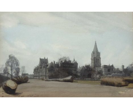  John Newberry (b.1934)Elm trunks in the Broadwalk, Christchurch Oxford, signed, watercolour, 16 x 24.5cm; and two further by