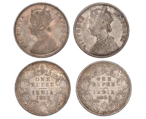 The Uniform Coinage of India, British Imperial Period, Victoria, silver Rupees (2), both 1883, type A3/I, Bombay, crowned and