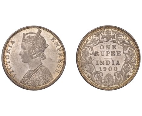 The Uniform Coinage of India, British Imperial Period, Victoria, silver Rupee, 1900b, type A3/I, Bombay, crowned and robed bu