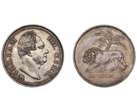 The highly desirable Wheeler Pattern Rupee with Flaxman’s lion and palm reverse   The Uniform Coinage of India, East India Co