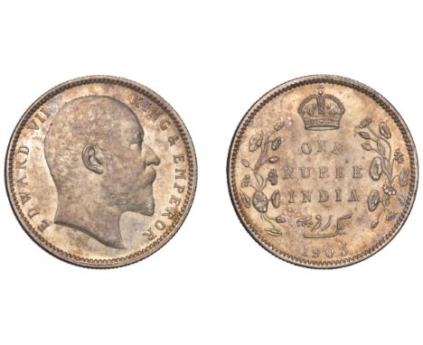 The Uniform Coinage of India, British Imperial Period, Edward VII, silver Rupee, 1903, Calcutta, uncrowned bust right, edward