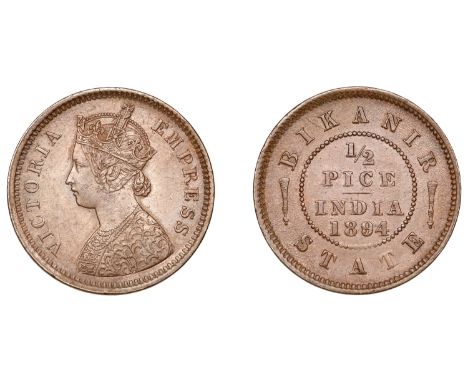 The Uniform Coinage of India, British Imperial Period: Princely States, BIKANIR, Victoria [Ganga Singh (1887-1943)], copper H