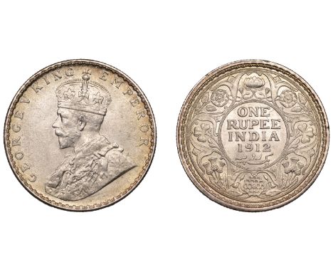 The Uniform Coinage of India, British Imperial Period, George V, silver Rupee, 1912, Calcutta, crowned and robed bust left, b