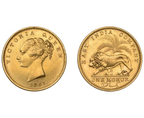 The Uniform Coinage of India, East India Company, Victoria, gold Mohur, 1841 [1841-50], type I, Madras, bust left, s [John Sm