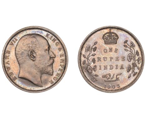 The Uniform Coinage of India, British Imperial Period, Edward VII, original silver Proof or Pattern Rupee, 1903b, Bombay, unc