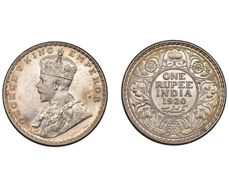 The Uniform Coinage of India, British Imperial Period, George V, silver Rupee, 1920 [1920-3], Calcutta, crowned and robed bus