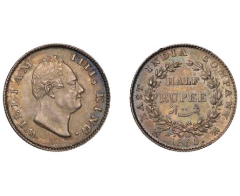 The Uniform Coinage of India, East India Company, William IV, silver Half-Rupee, 1835 [1836-40], type B/II, Calcutta, bust le