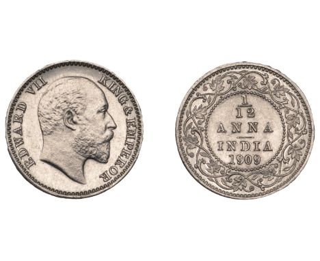 The Uniform Coinage of India, British Imperial Period, Edward VII, original Proof Twelfth-Anna, 1909, Calcutta, in aluminium,