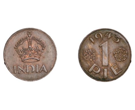 One of Major Money’s tiny bronze Pattern Pies, 1945   The Uniform Coinage of India, British Imperial Period: Patterns, George