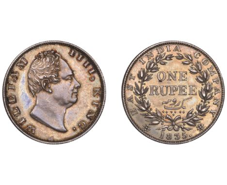 The Uniform Coinage of India, East India Company, William IV, original silver Proof Rupee, 1835 [1836-40], type C/I, Calcutta