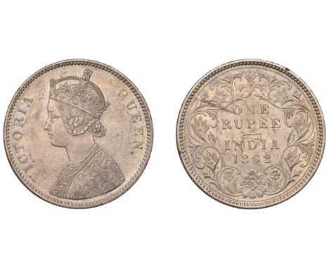 The Uniform Coinage of India, British Imperial Period, Victoria, silver Rupee, 1862, type G/III [Prid. A/III], Calcutta, crow