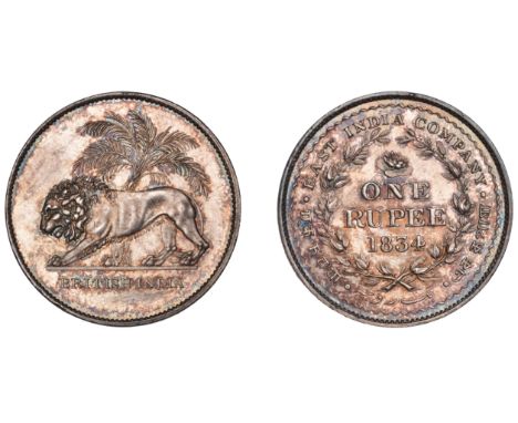 The first appearance of John Flaxman’s classic lion and palm design on a Pattern Rupee   The Uniform Coinage of India, East I