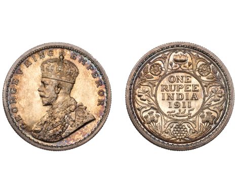 An important and extremely rare original Proof Rupee, 1911, Bombay   The Uniform Coinage of India, British Imperial Period, G