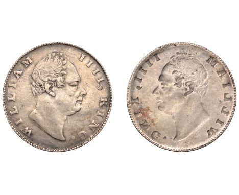 The Uniform Coinage of India, Miscellaneous, A cast silver forgery of an obverse brockage of a William IV Rupee [1836+], bust