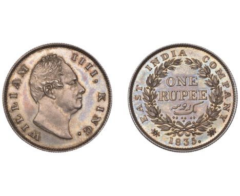 The Uniform Coinage of India, East India Company, William IV, original silver Proof Rupee, 1835 [1836-40], type D/IV, Calcutt