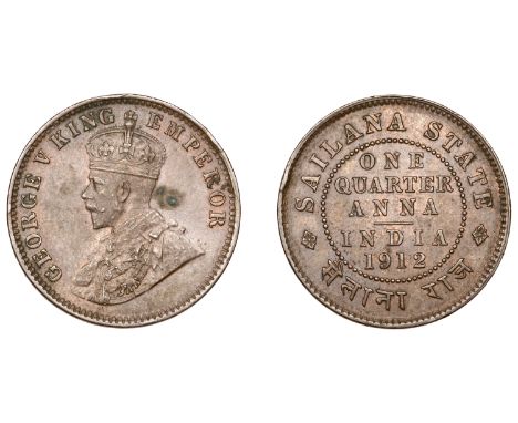 The Uniform Coinage of India, British Imperial Period: Princely States, SAILANA, George V [Jaswant Singh II (1895-1919)], bro