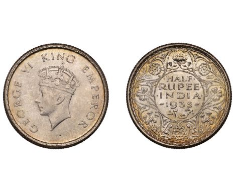 The Uniform Coinage of India, British Imperial Period, George VI, silver Half-Rupee, 1938, type A/I [Prid. type I], Bombay, c