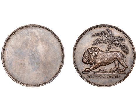 The Uniform Coinage of India, East India Company: Retro Patterns, [One Rupee], uniface rev., in copper, lion walking left, pa