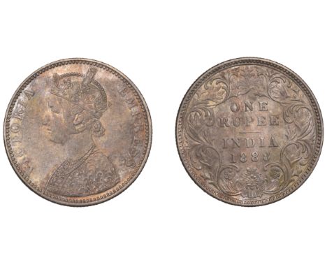 The Uniform Coinage of India, British Imperial Period, Victoria, silver Rupee, 1888b, type C2/I, Bombay, crowned and robed bu