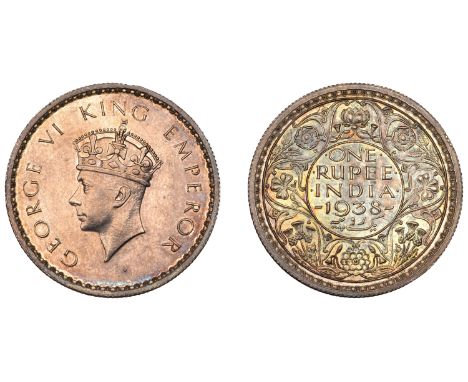 An original Proof Rupee, 1938, with high relief bust   The Uniform Coinage of India, British Imperial Period, George VI, orig