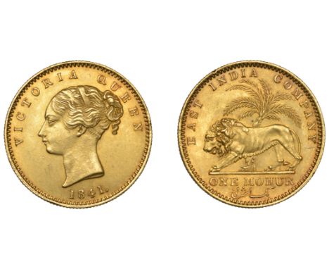 The Uniform Coinage of India, East India Company, Victoria, gold Mohur, 1841 [1841-50], type I, Bombay or Calcutta, bust left