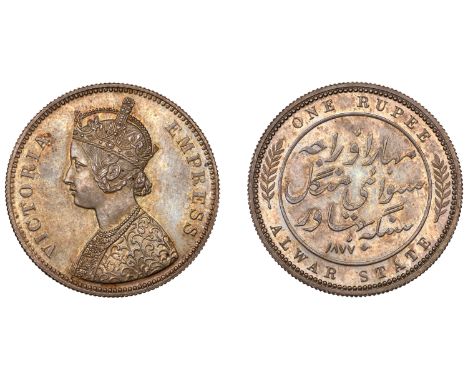 The Uniform Coinage of India, British Imperial Period: Princely States, ALWAR, Victoria [Mangal Singh (1874-92)], original si