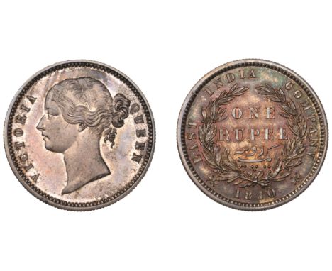 The Uniform Coinage of India, East India Company, Victoria, original silver Proof mule Rupee, 1840 [1850], type II [A/II], Ca