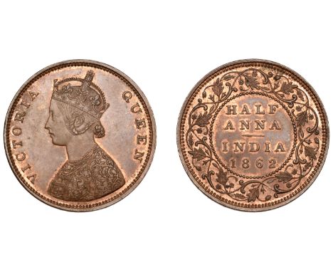 The Uniform Coinage of India, British Imperial Period, Victoria, copper Half-Anna, 1862 [1864-6], type A/I, Bombay, crowned a