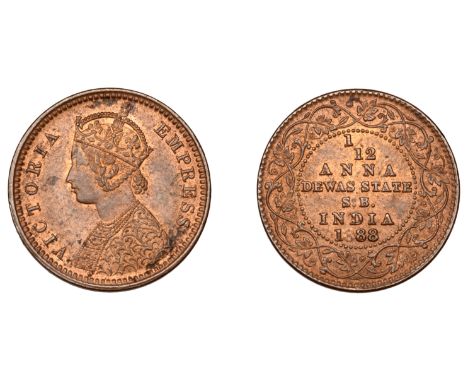 The Uniform Coinage of India, British Imperial Period: Princely States, DEWAS, Senior Branch, Victoria [Krishnaji Rao II (186