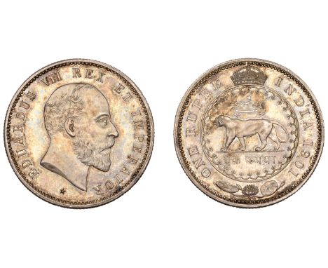 An original Pattern Rupee, 1901, Calcutta   The Uniform Coinage of India, British Imperial Period: Patterns, Edward VII, orig