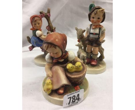 3 SMALL GOEBEL FIGURES