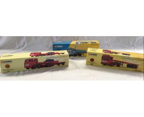CORGI CLASSIC BRITISH ROAD SERVICES LEYLAND OCTOPUS PLATFORM LORRY, WALL ICE-CREAM AEC REFRIGERATED BOX TRAILER SET &amp; A B