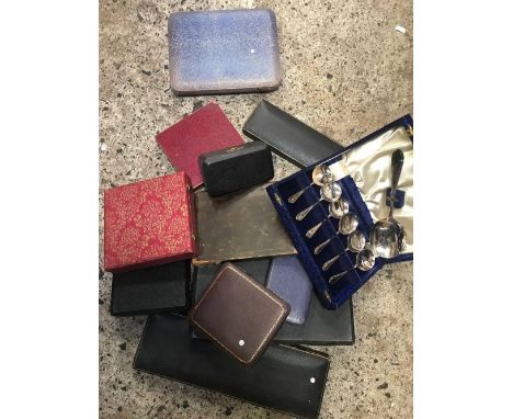 CARTON OF EMPTY CUTLERY SPOON BOXES &amp; 2 OTHERS