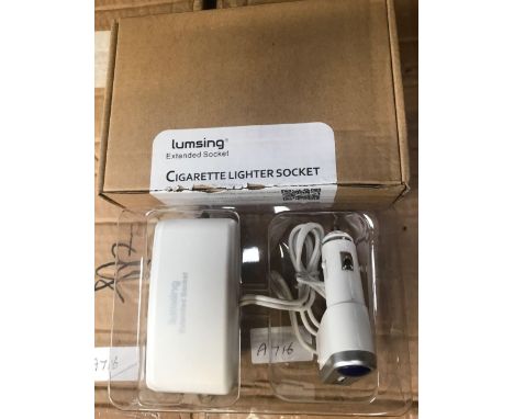 2 CARTONS OF LUMSING EXTENDED SOCKET CIGARETTE LIGHTER SOCKETS