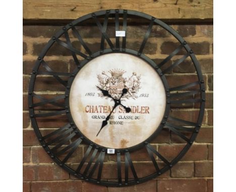A LARGE WALL CLOCK APPROX 31'' DIA