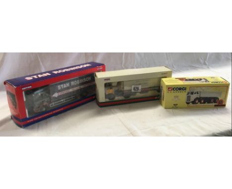 BOXED CORGI CLASSIC BRS ERF V TIPPER NEW IN BOX, A MORRIS PLATFORM TRAILER &amp; SHEETED CRATE LOAD NEW IN BOX &amp; A FODEN 