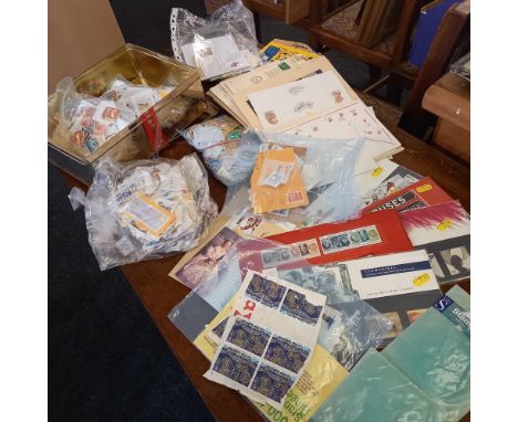 TIN OF FIRST DAY COVERS &amp; LOOSE STAMPS ETC