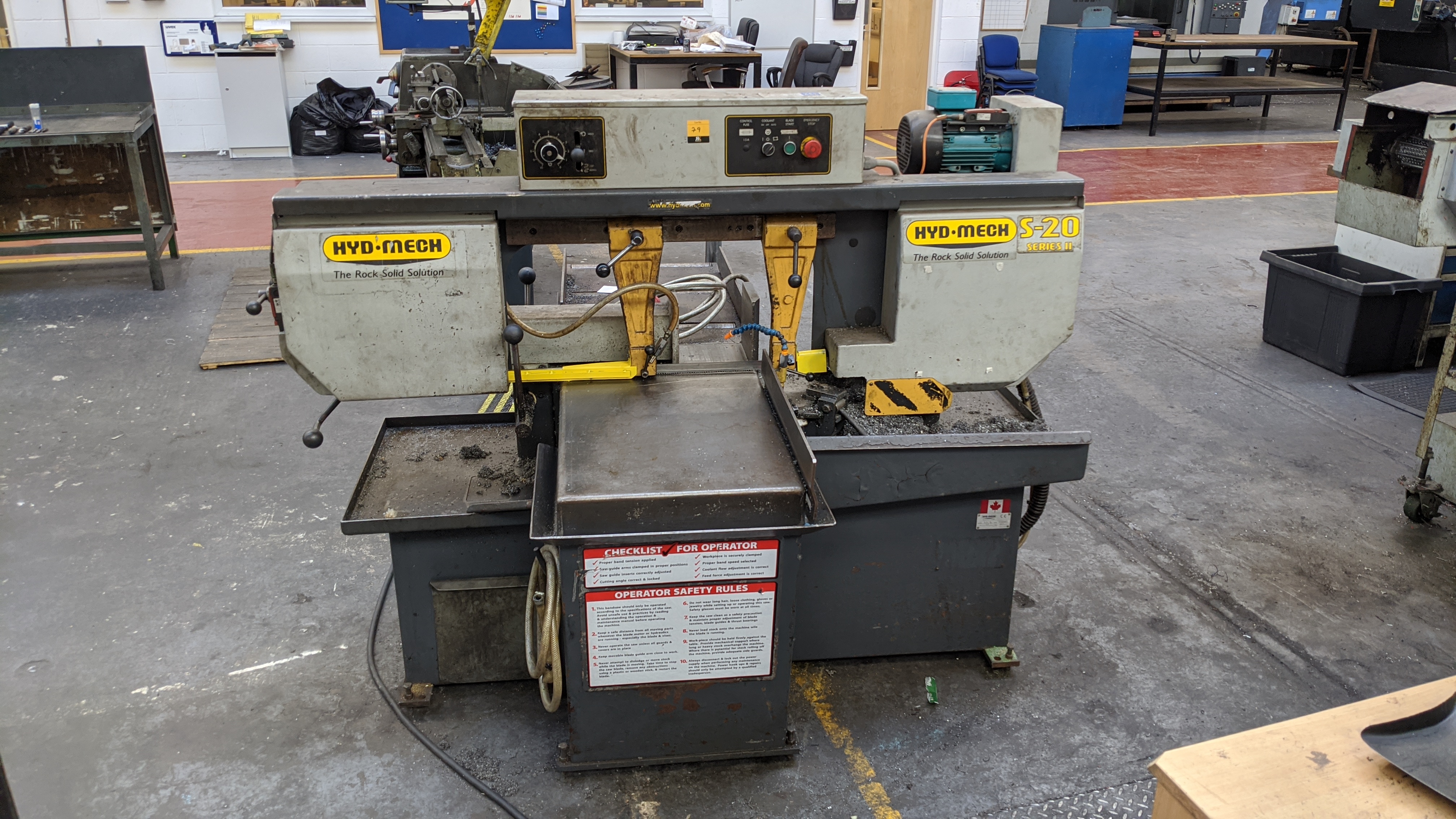 2004 HYD MECH S-20 Series II/S20CE horizontal band saw, serial no. 61204804