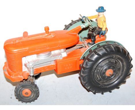 A mid 20th century battery operated model of a reversible diesel electric tractor
