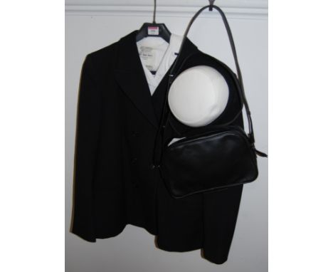 A Wrens Junior Ratings blouse, with matching jacket, hat and bag, size 84cm