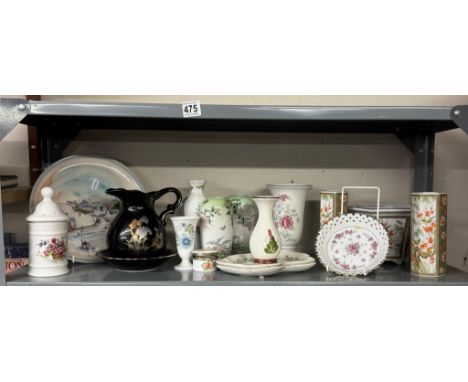 A quantity of ceramic items including vases, plates etc
