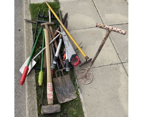 A selection of garden tools COLLECT ONLY