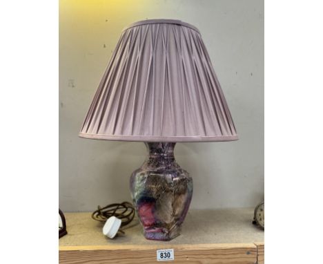 A late 20th century ceramic table lamp with shade.