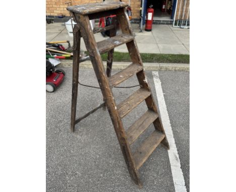 A wooden trestle ladder COLLECT ONLY