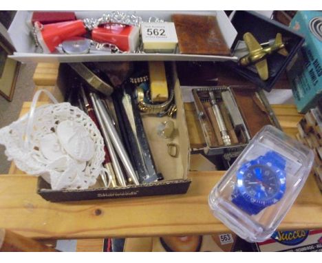 A mixed lot including pens, jewellery etc.,