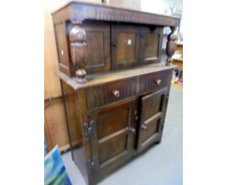 A mid 20th century oak buffet sideboard. COLLECT ONLY.