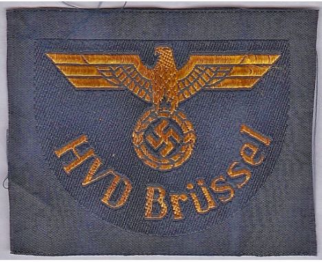 German Nazi HVD Brussels cloth patch, made from beri silk